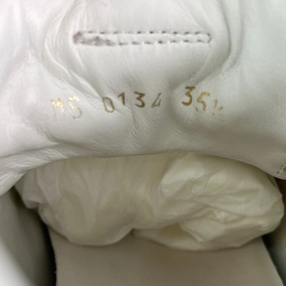 Louis Vuitton White High Top Sneakers Ladies Size 35.5 Leather & Suede With Mono - Picture 3 of 9